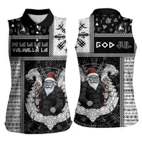 Vikings Christmas Women Sleeveless Polo Shirt Fa La La La Valhalla La - Wonder Print Shop