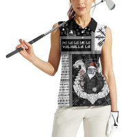 Vikings Christmas Women Sleeveless Polo Shirt Fa La La La Valhalla La - Wonder Print Shop