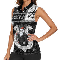 Vikings Christmas Women Sleeveless Polo Shirt Fa La La La Valhalla La - Wonder Print Shop