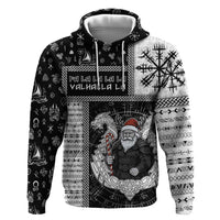 Vikings Christmas Zip Hoodie Fa La La La Valhalla La - Wonder Print Shop