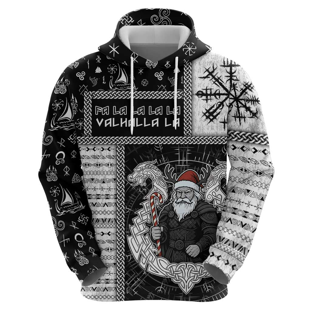 Vikings Christmas Zip Hoodie Fa La La La Valhalla La - Wonder Print Shop