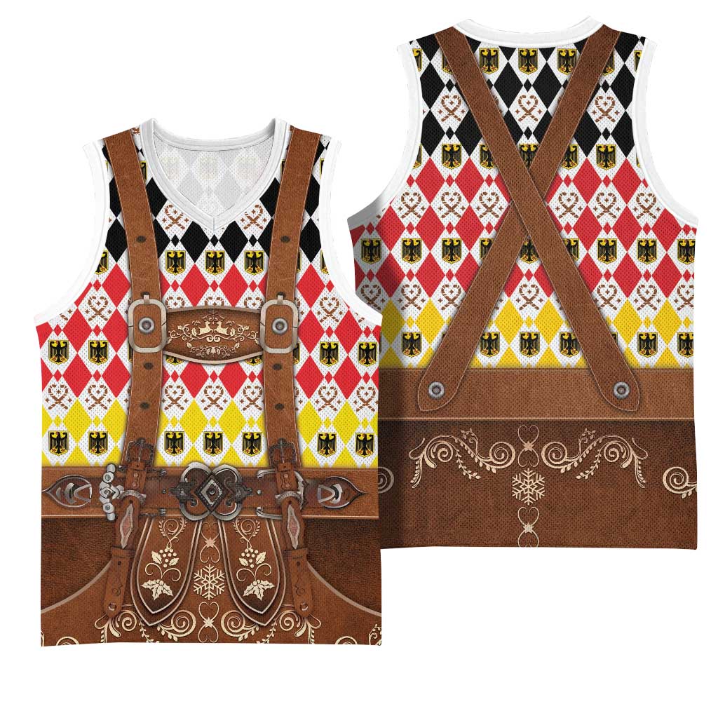 Germany Christmas Basketball Jersey Lederhosen Xmas Style - Wonder Print Shop