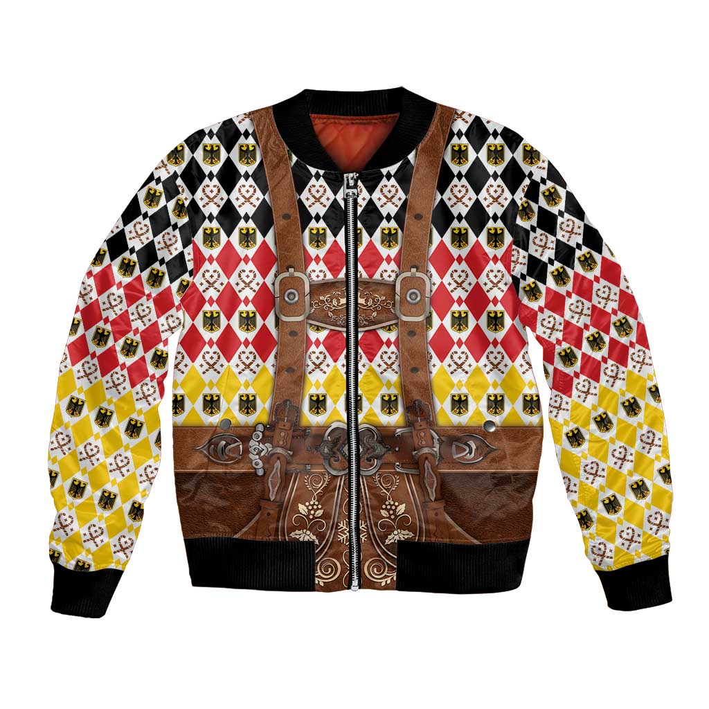 Germany Christmas Bomber Jacket Lederhosen Xmas Style - Wonder Print Shop