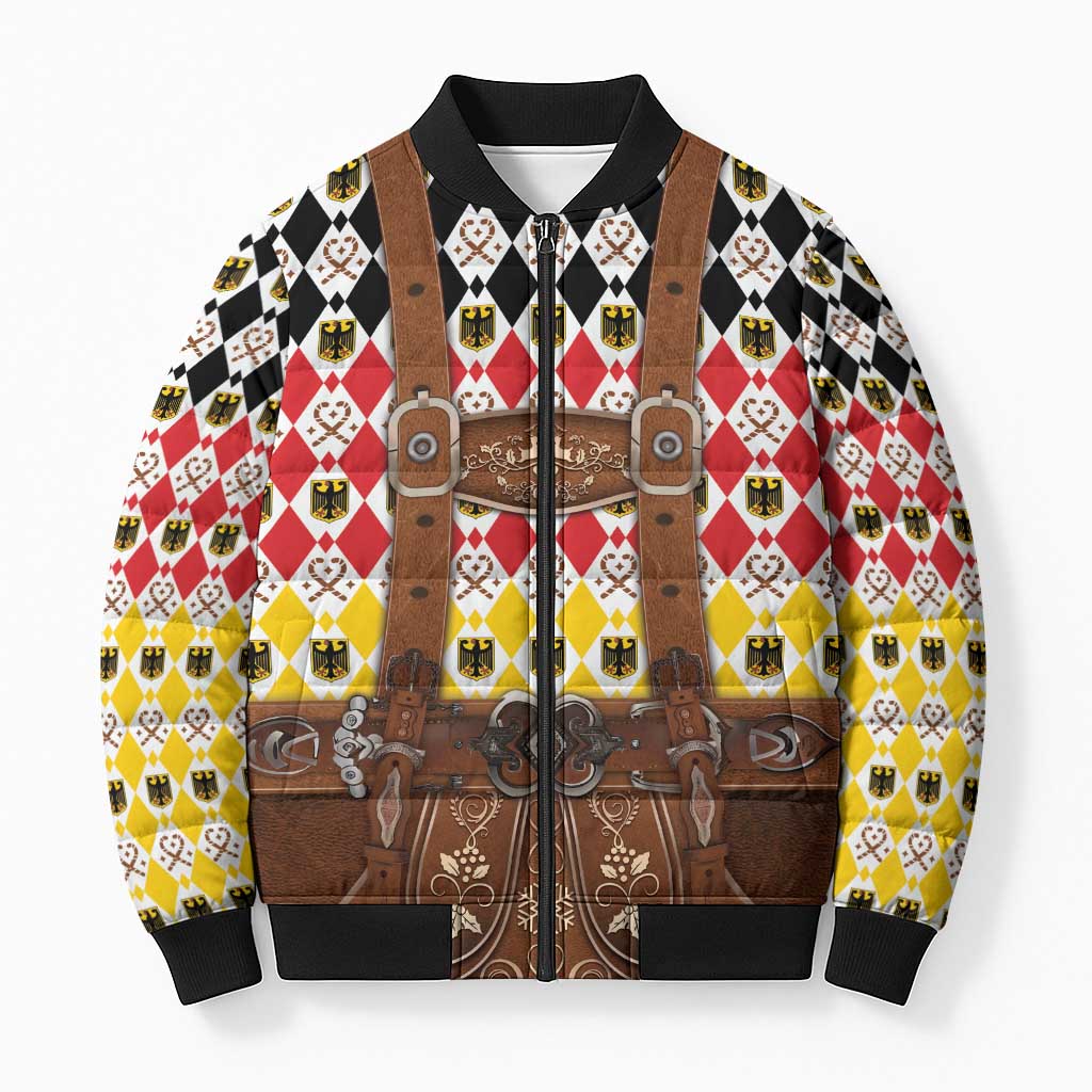 Germany Christmas Bomber Puffer Jacket Lederhosen Xmas Style - Wonder Print Shop