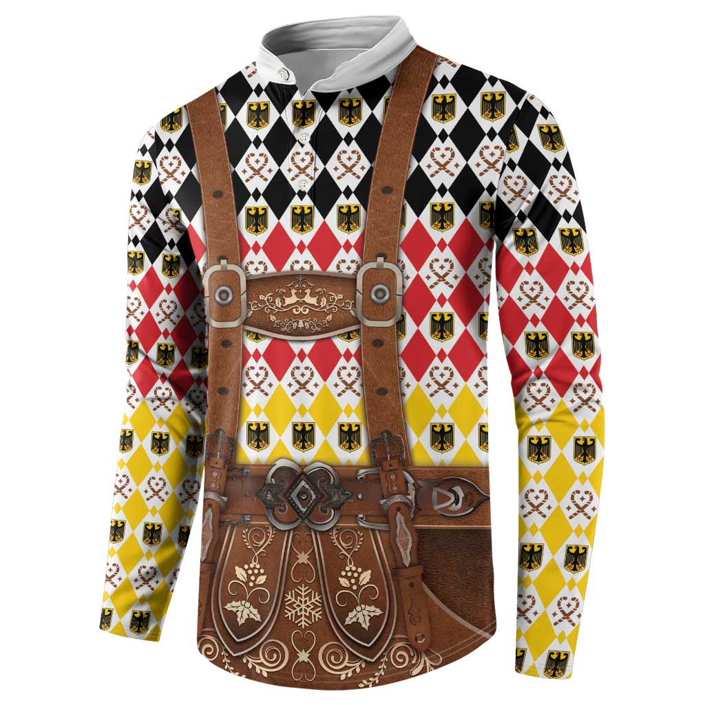 Germany Christmas Button Sweatshirt Lederhosen Xmas Style - Wonder Print Shop