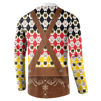 Germany Christmas Button Sweatshirt Lederhosen Xmas Style - Wonder Print Shop