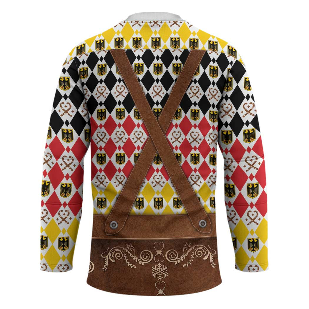 Germany Christmas Hockey Jersey Lederhosen Xmas Style - Wonder Print Shop