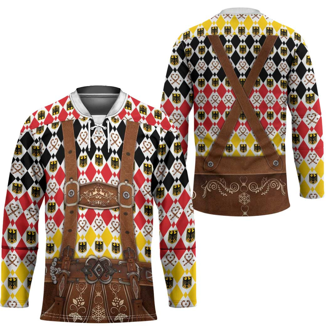 Germany Christmas Hockey Jersey Lederhosen Xmas Style - Wonder Print Shop