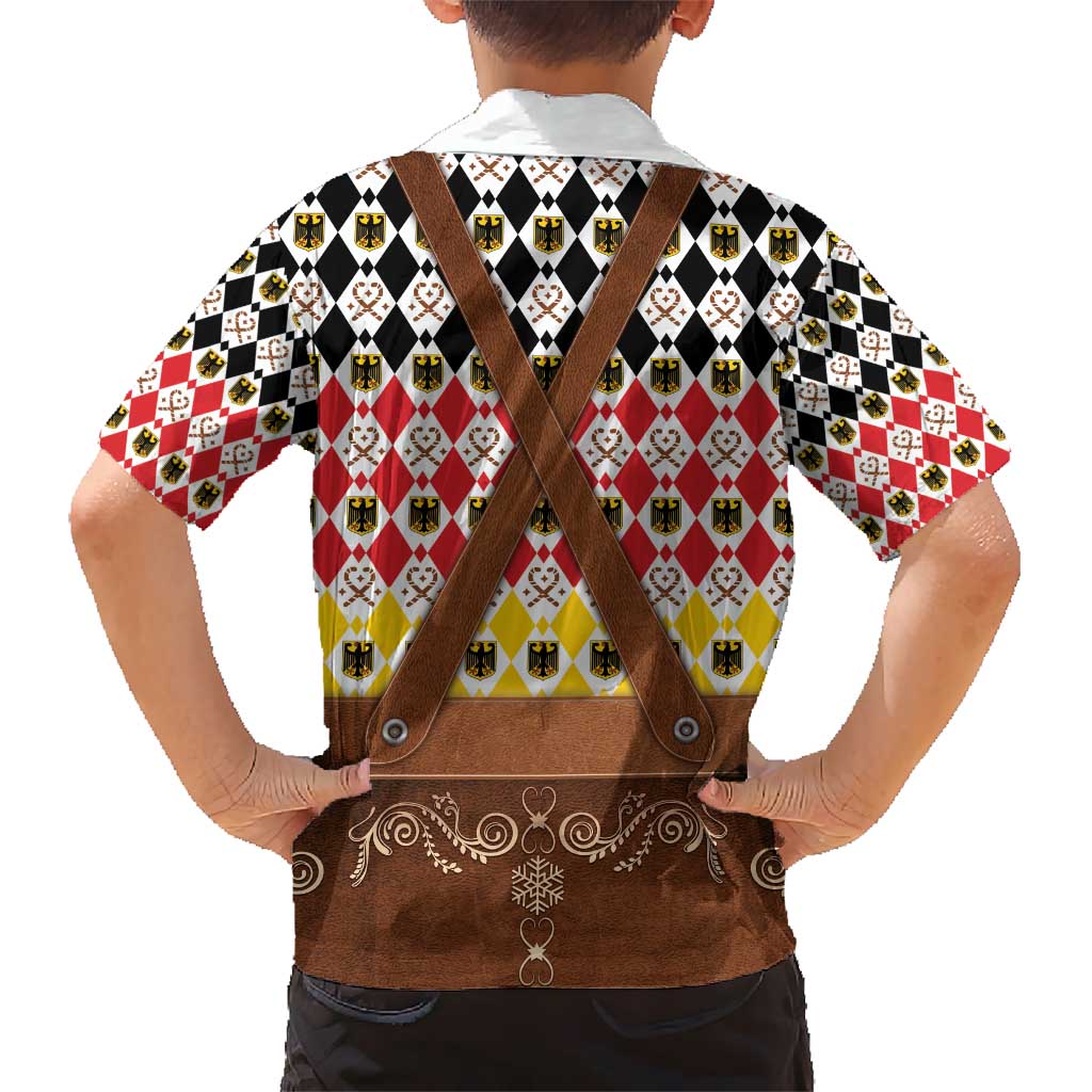 Germany Christmas Kid Hawaiian Shirt Lederhosen Xmas Style - Wonder Print Shop