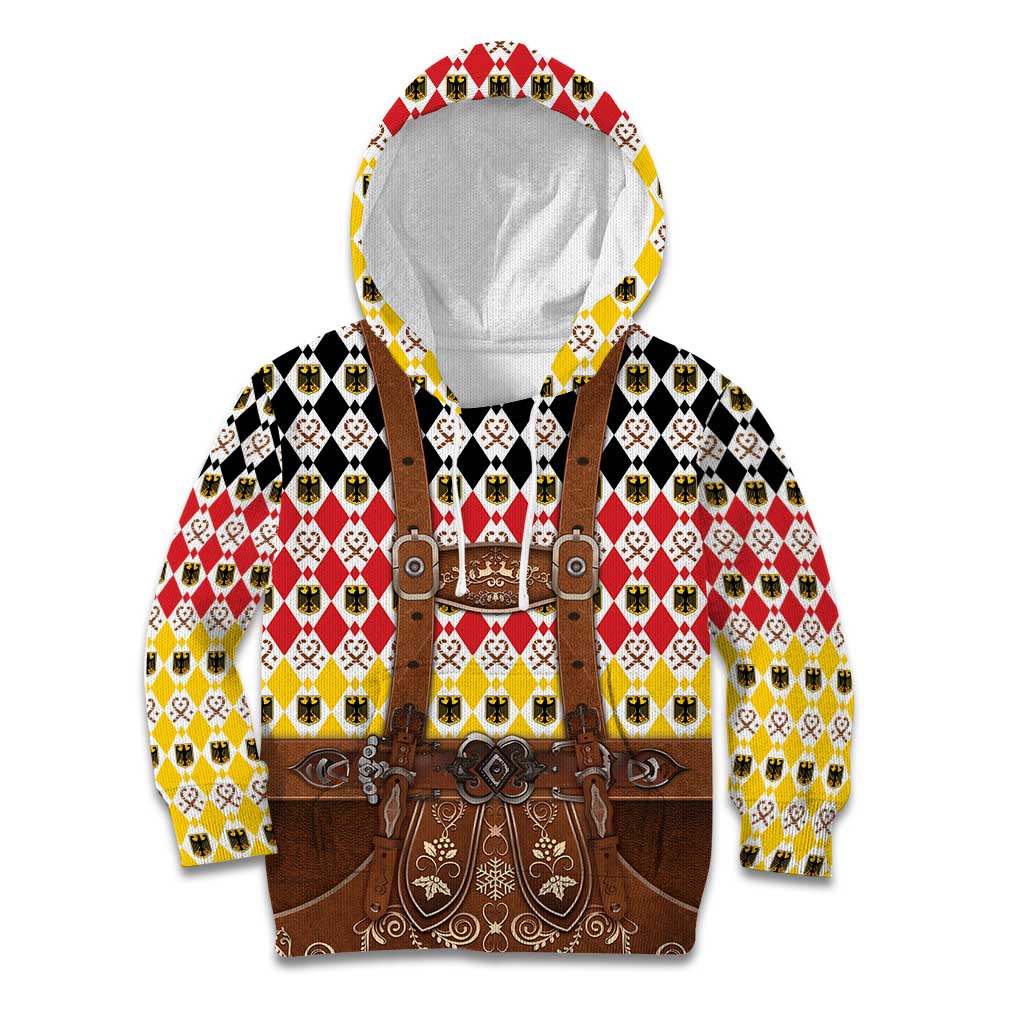 Germany Christmas Kid Hoodie Lederhosen Xmas Style - Wonder Print Shop