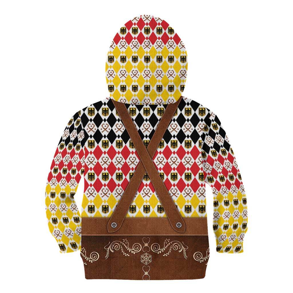 Germany Christmas Kid Hoodie Lederhosen Xmas Style - Wonder Print Shop