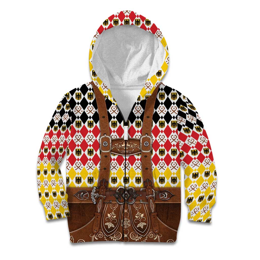 Germany Christmas Kid Hoodie Lederhosen Xmas Style - Wonder Print Shop