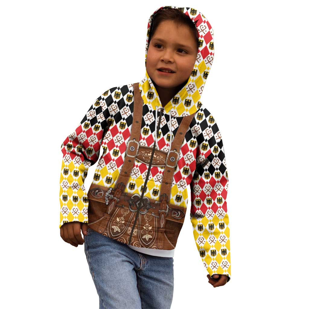 Germany Christmas Kid Hoodie Lederhosen Xmas Style - Wonder Print Shop