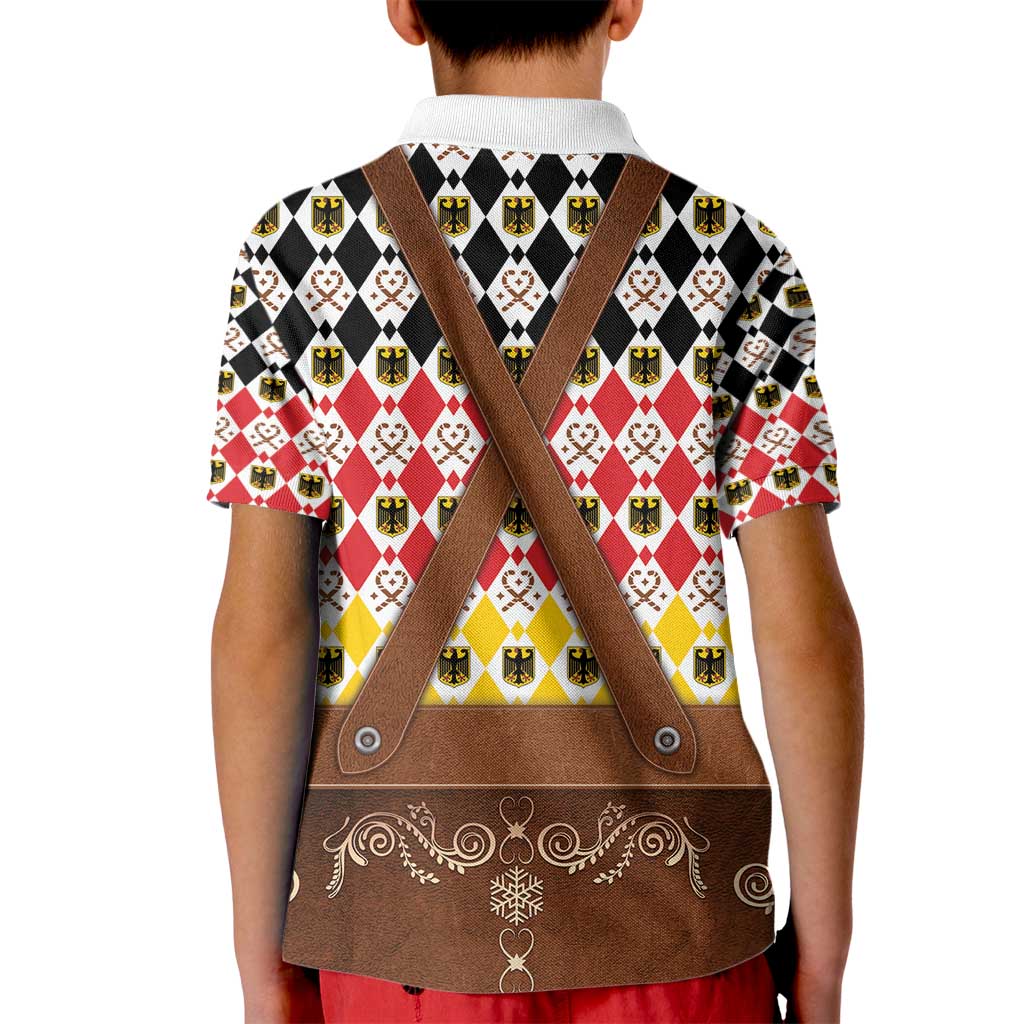 Germany Christmas Kid Polo Shirt Lederhosen Xmas Style - Wonder Print Shop