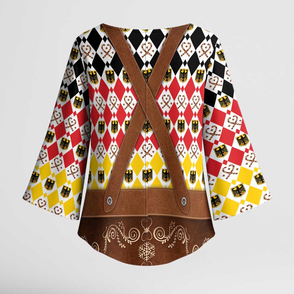 Germany Christmas Kimono Sleeve Blouse Lederhosen Xmas Style - Wonder Print Shop