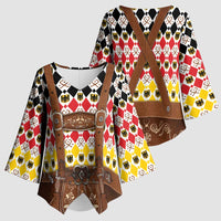 Germany Christmas Kimono Sleeve Blouse Lederhosen Xmas Style - Wonder Print Shop