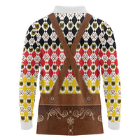 Germany Christmas Long Sleeve Polo Shirt Lederhosen Xmas Style - Wonder Print Shop