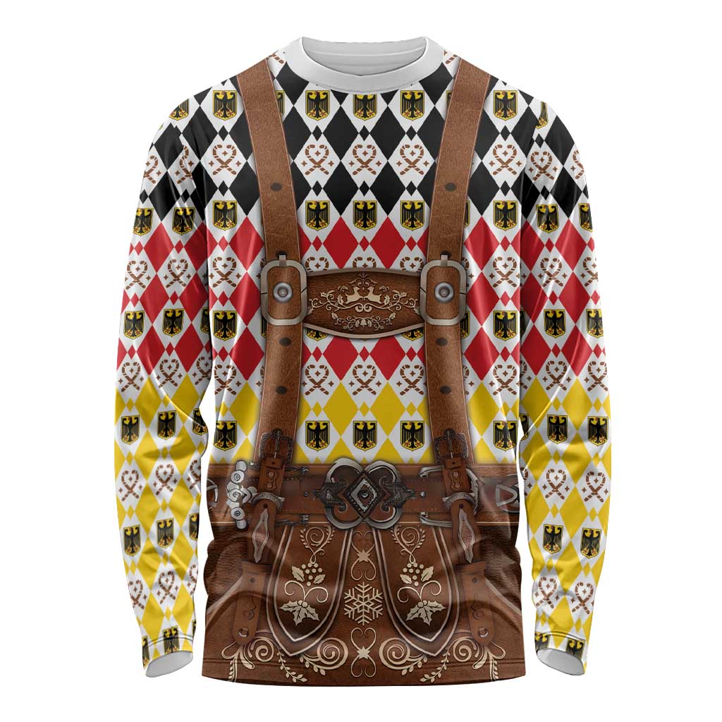 Germany Christmas Long Sleeve Shirt Lederhosen Xmas Style - Wonder Print Shop