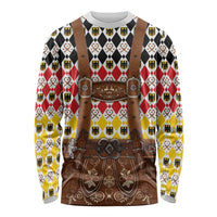 Germany Christmas Long Sleeve Shirt Lederhosen Xmas Style - Wonder Print Shop