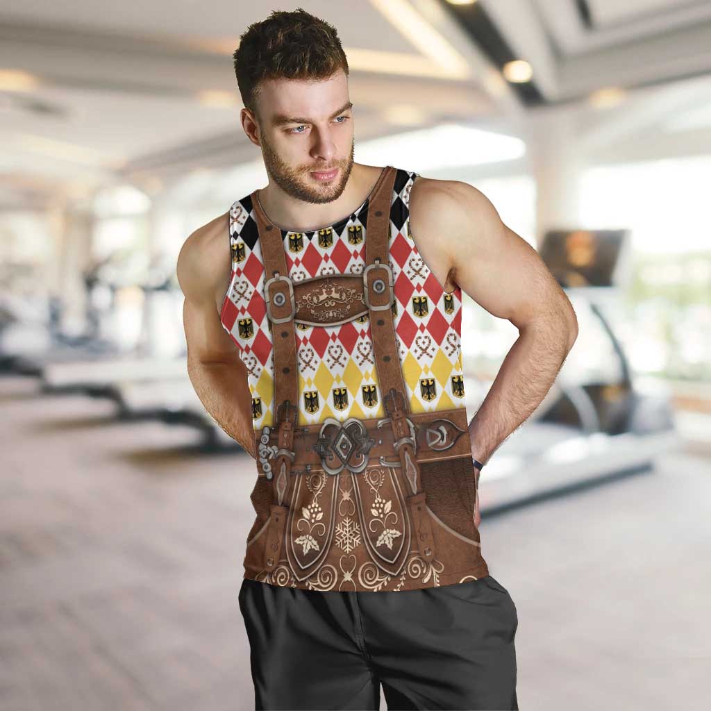 Germany Christmas Men Tank Top Lederhosen Xmas Style - Wonder Print Shop