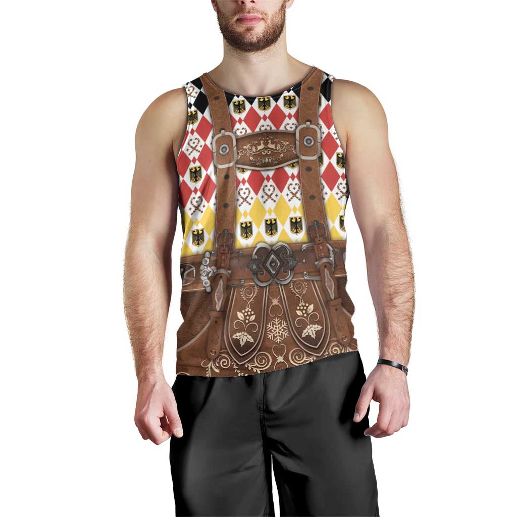 Germany Christmas Men Tank Top Lederhosen Xmas Style - Wonder Print Shop