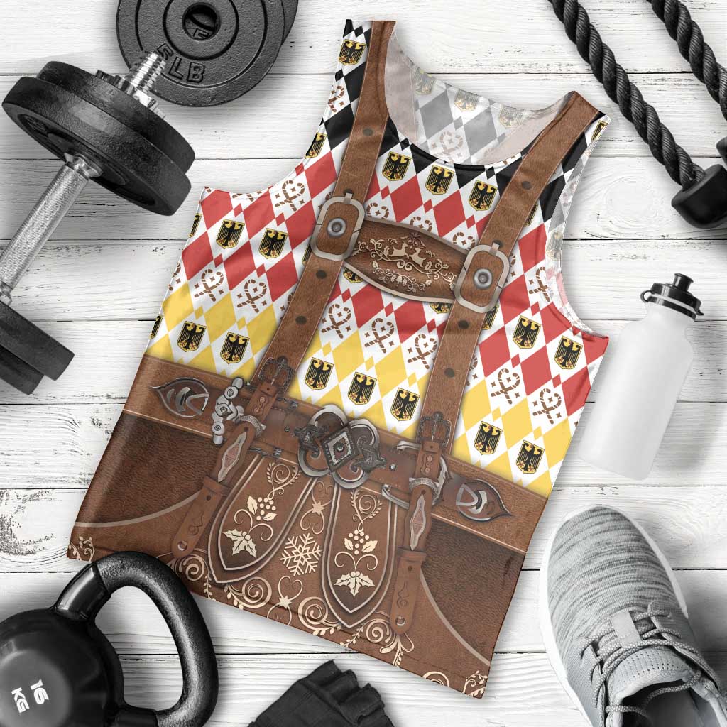 Germany Christmas Men Tank Top Lederhosen Xmas Style - Wonder Print Shop