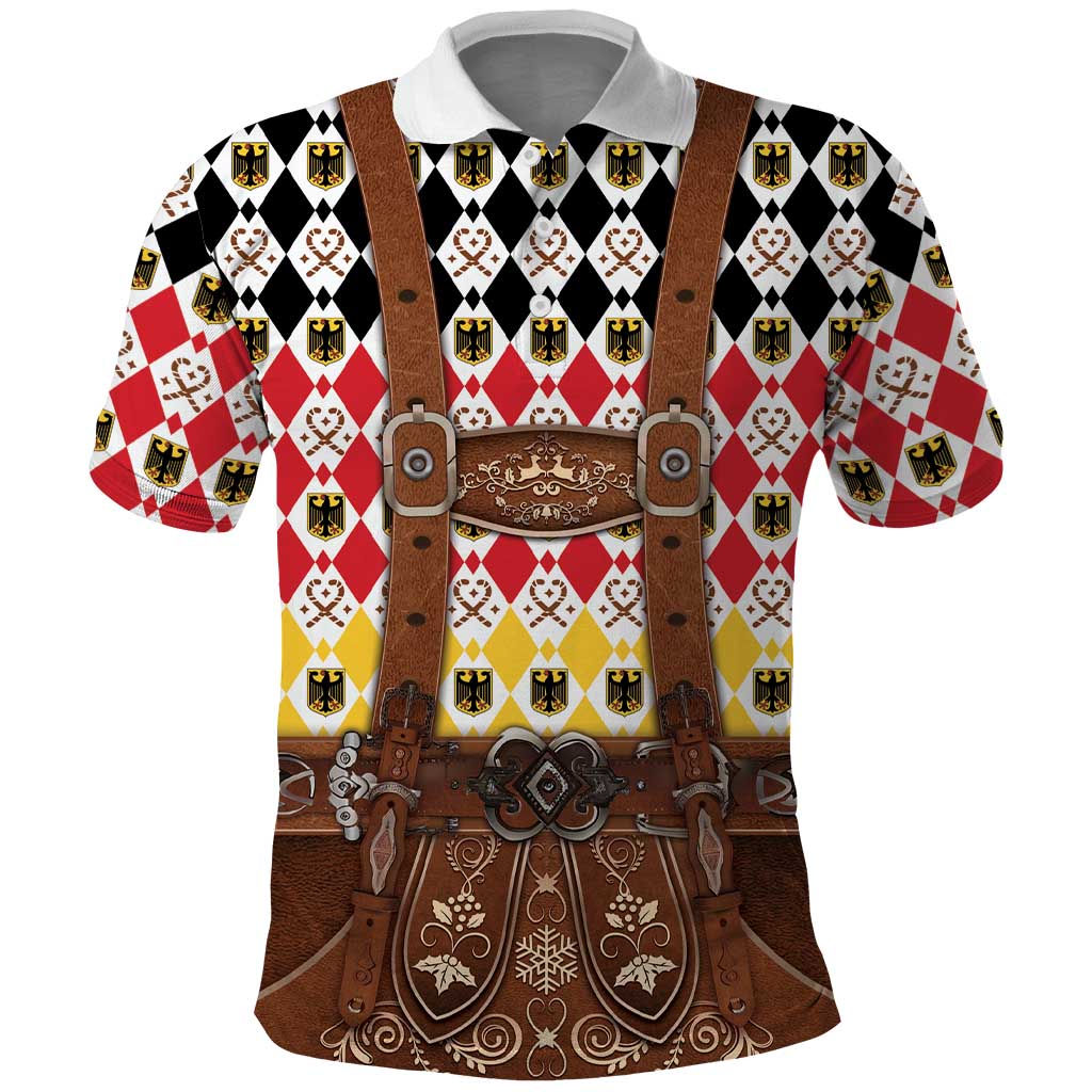 Germany Christmas Polo Shirt Lederhosen Xmas Style - Wonder Print Shop