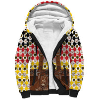 Germany Christmas Sherpa Hoodie Lederhosen Xmas Style - Wonder Print Shop