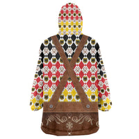 Germany Christmas Wearable Blanket Hoodie Lederhosen Xmas Style - Wonder Print Shop