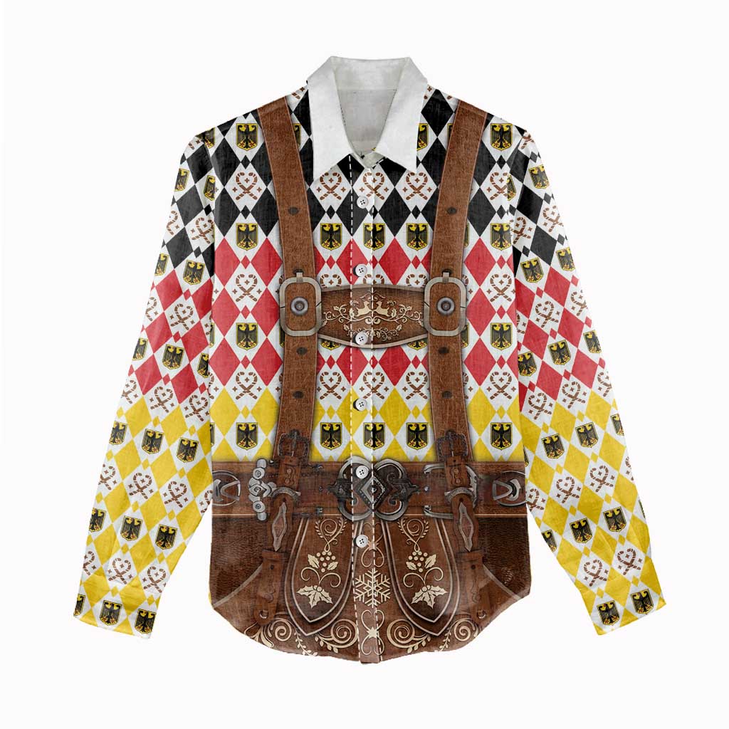 Germany Christmas Women Casual Shirt Lederhosen Xmas Style - Wonder Print Shop