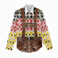 Germany Christmas Women Casual Shirt Lederhosen Xmas Style - Wonder Print Shop