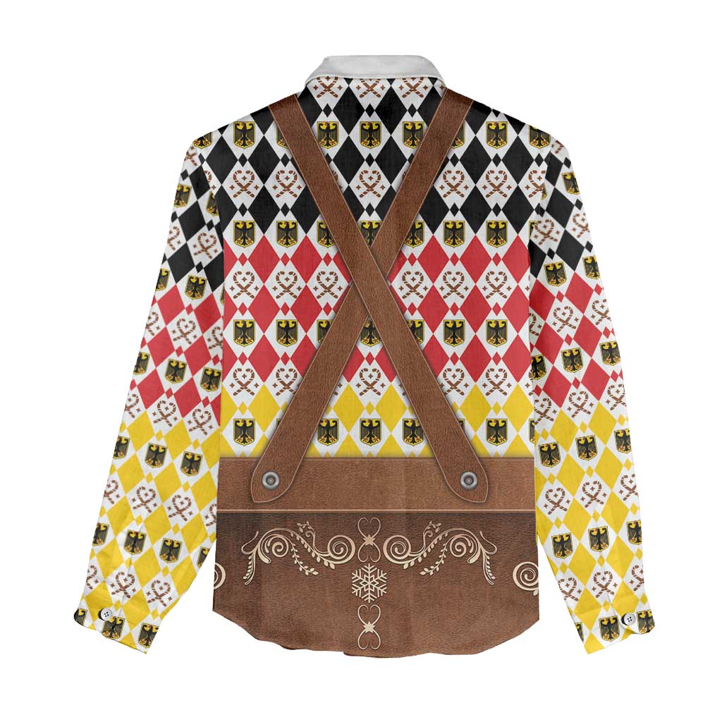 Germany Christmas Women Casual Shirt Lederhosen Xmas Style - Wonder Print Shop