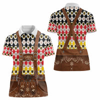 Germany Christmas Women Polo Shirt Lederhosen Xmas Style - Wonder Print Shop
