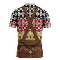 Germany Christmas Zipper Polo Shirt Lederhosen Xmas Style - Wonder Print Shop