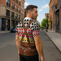 Germany Christmas Zipper Polo Shirt Lederhosen Xmas Style - Wonder Print Shop