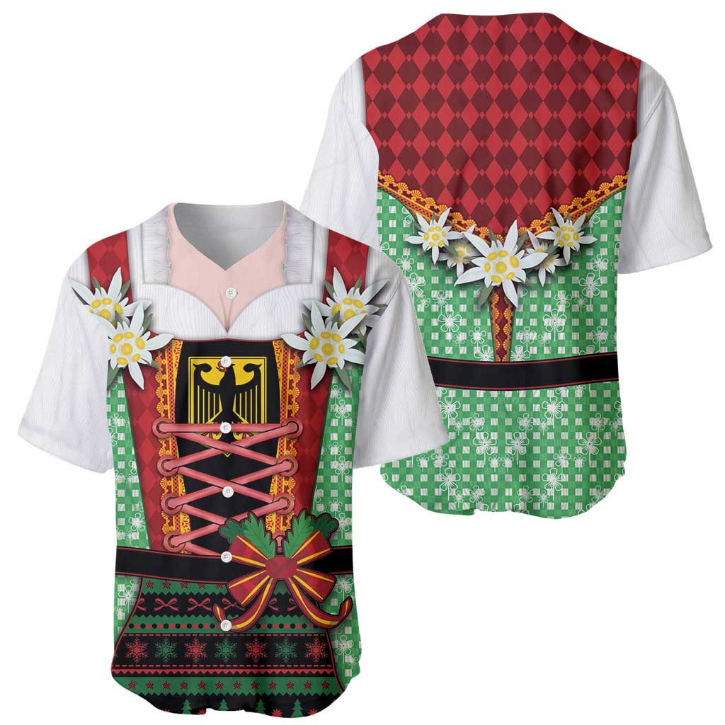 Germany Christmas Baseball Jersey Dirndl Xmas Style - Wonder Print Shop