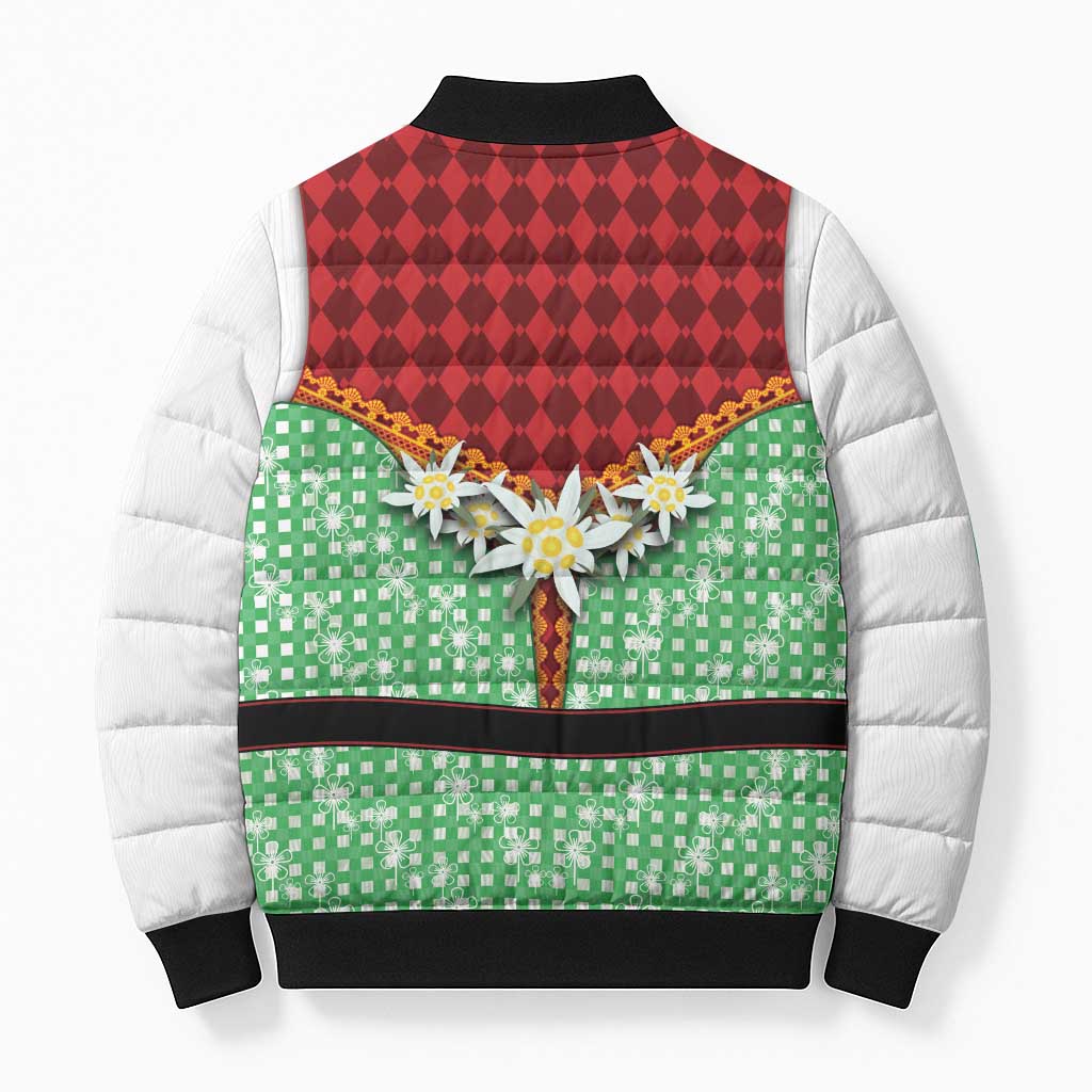Germany Christmas Bomber Puffer Jacket Dirndl Xmas Style - Wonder Print Shop