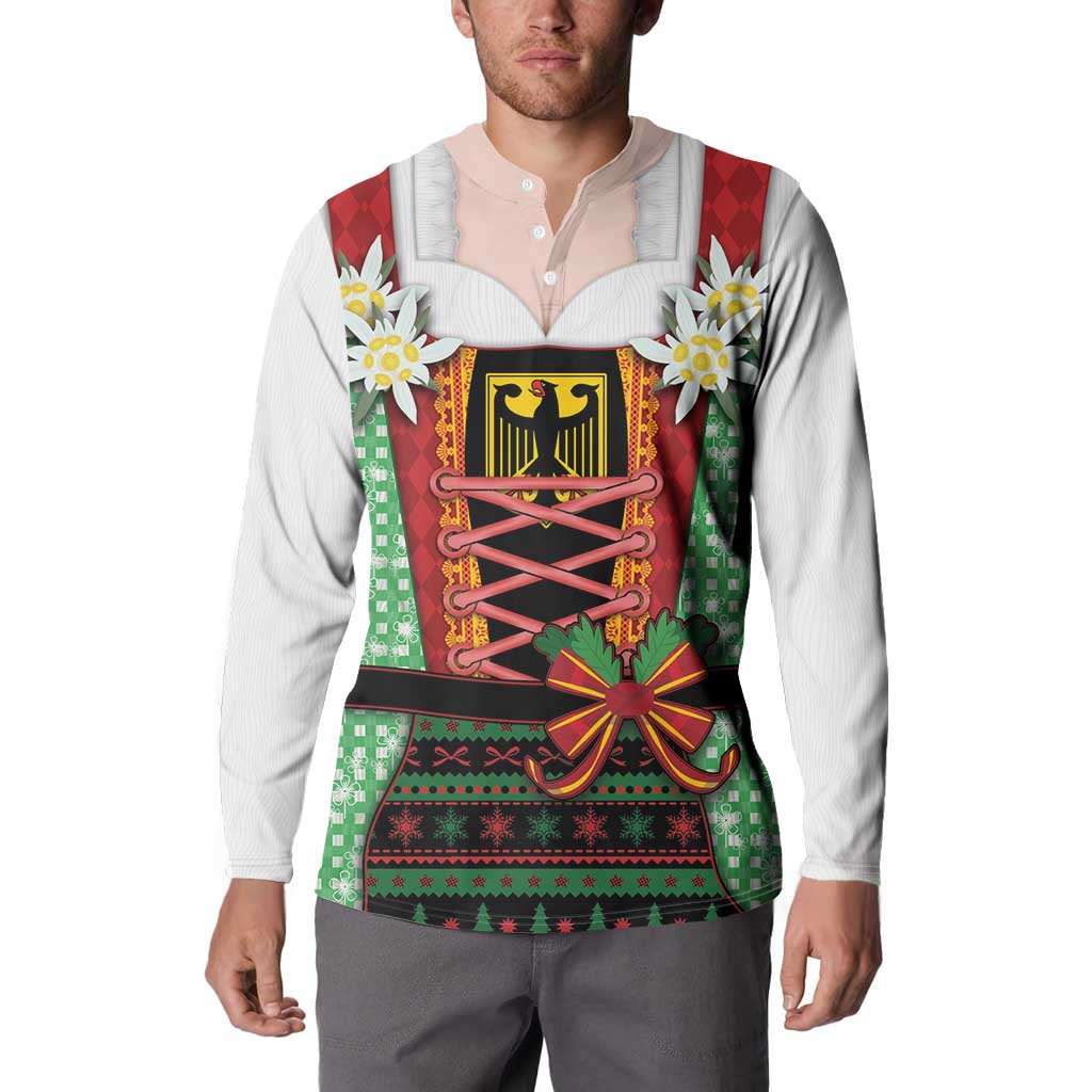 Germany Christmas Button Sweatshirt Dirndl Xmas Style - Wonder Print Shop