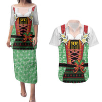 Germany Christmas Couples Matching Puletasi and Hawaiian Shirt Dirndl Xmas Style - Wonder Print Shop