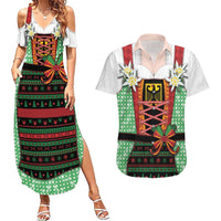 Germany Christmas Couples Matching Summer Maxi Dress and Hawaiian Shirt Dirndl Xmas Style - Wonder Print Shop