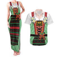 Germany Christmas Couples Matching Tank Maxi Dress and Hawaiian Shirt Dirndl Xmas Style - Wonder Print Shop