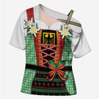 Germany Christmas Cross Shoulder Shirt Dirndl Xmas Style - Wonder Print Shop