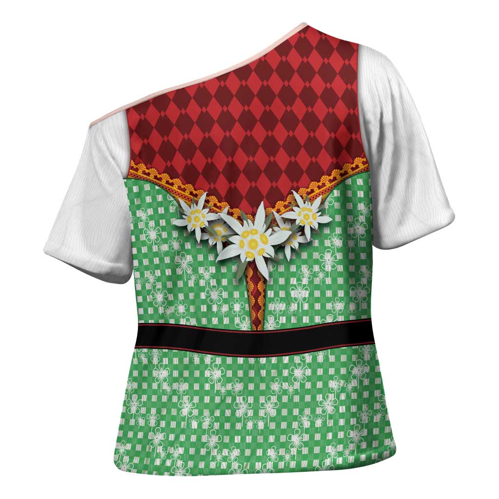 Germany Christmas Cross Shoulder Shirt Dirndl Xmas Style - Wonder Print Shop