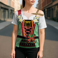 Germany Christmas Cross Shoulder Shirt Dirndl Xmas Style - Wonder Print Shop
