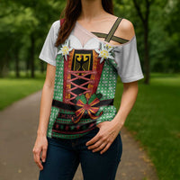 Germany Christmas Cross Shoulder Shirt Dirndl Xmas Style - Wonder Print Shop