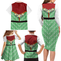Germany Christmas Family Matching Long Sleeve Bodycon Dress and Hawaiian Shirt Dirndl Xmas Style - Wonder Print Shop