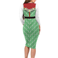 Germany Christmas Family Matching Long Sleeve Bodycon Dress and Hawaiian Shirt Dirndl Xmas Style - Wonder Print Shop