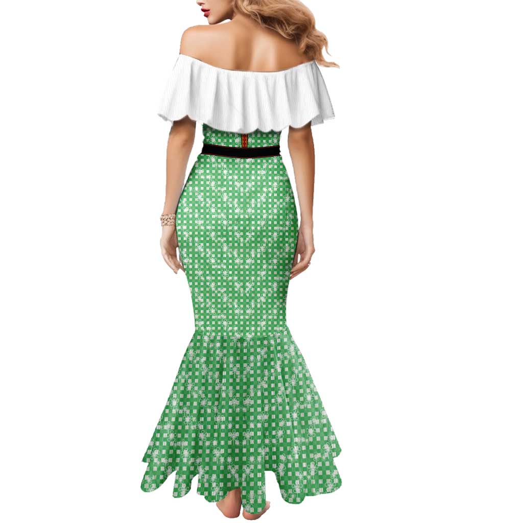Germany Christmas Family Matching Mermaid Dress and Hawaiian Shirt Dirndl Xmas Style - Wonder Print Shop
