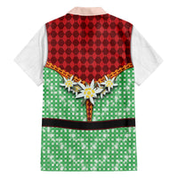 Germany Christmas Family Matching Off The Shoulder Long Sleeve Dress and Hawaiian Shirt Dirndl Xmas Style - Wonder Print Shop