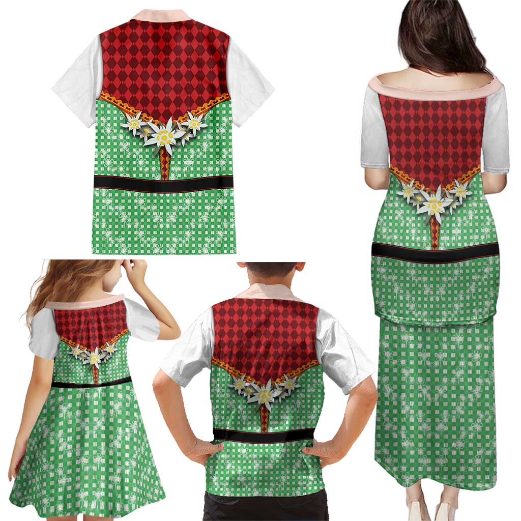 Germany Christmas Family Matching Puletasi and Hawaiian Shirt Dirndl Xmas Style - Wonder Print Shop